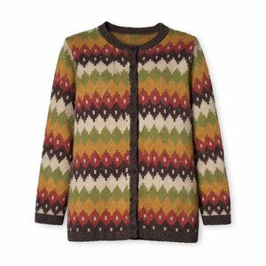 DRESSBARN Button Front Long Sleeve Multicolor Sweater Plus Size 2X